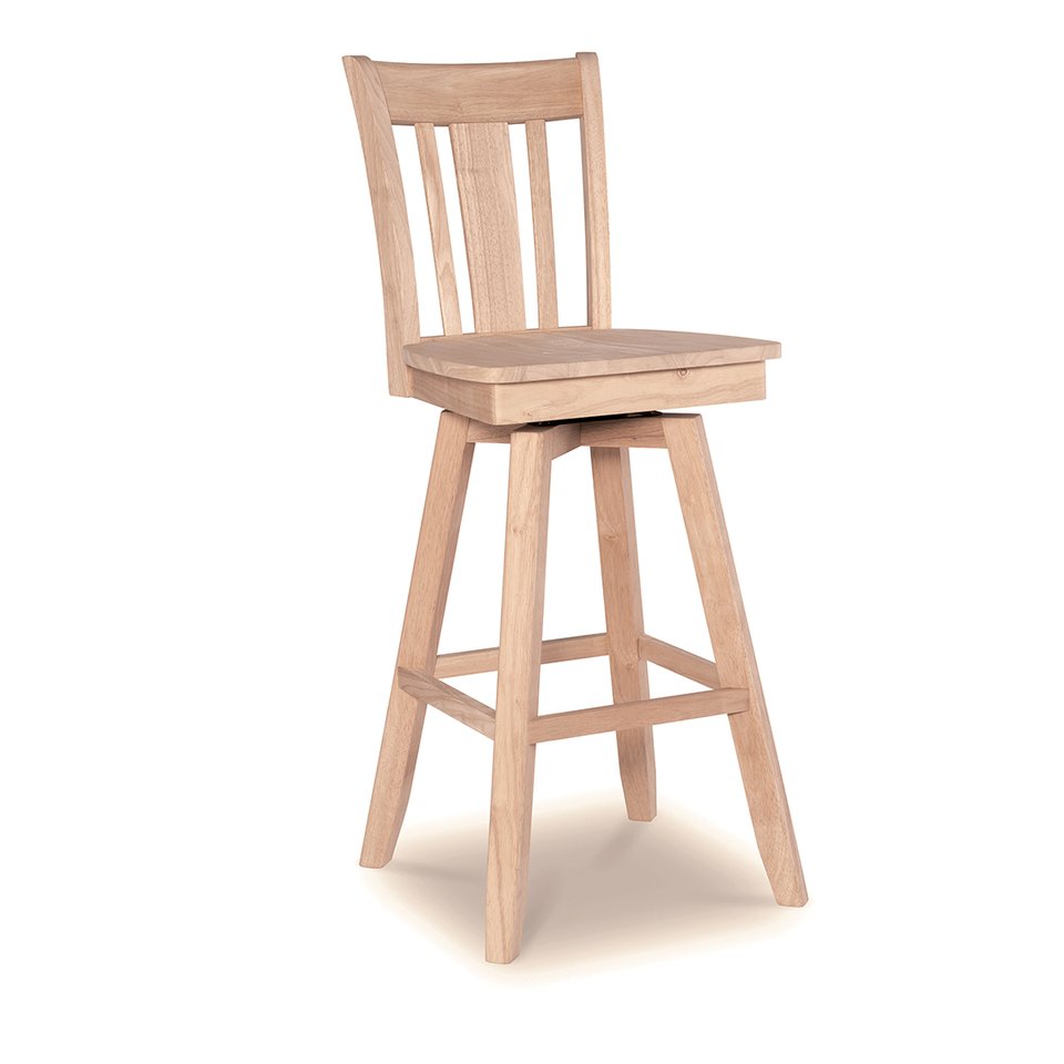 Modern Slat Back Dining Stool
