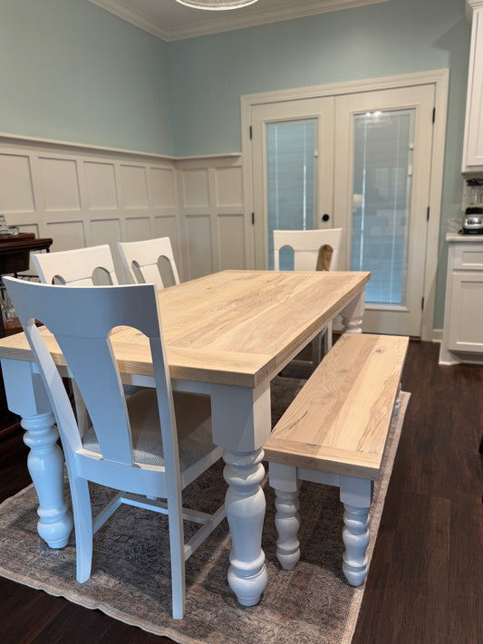 Ryder Turned-Leg Bench