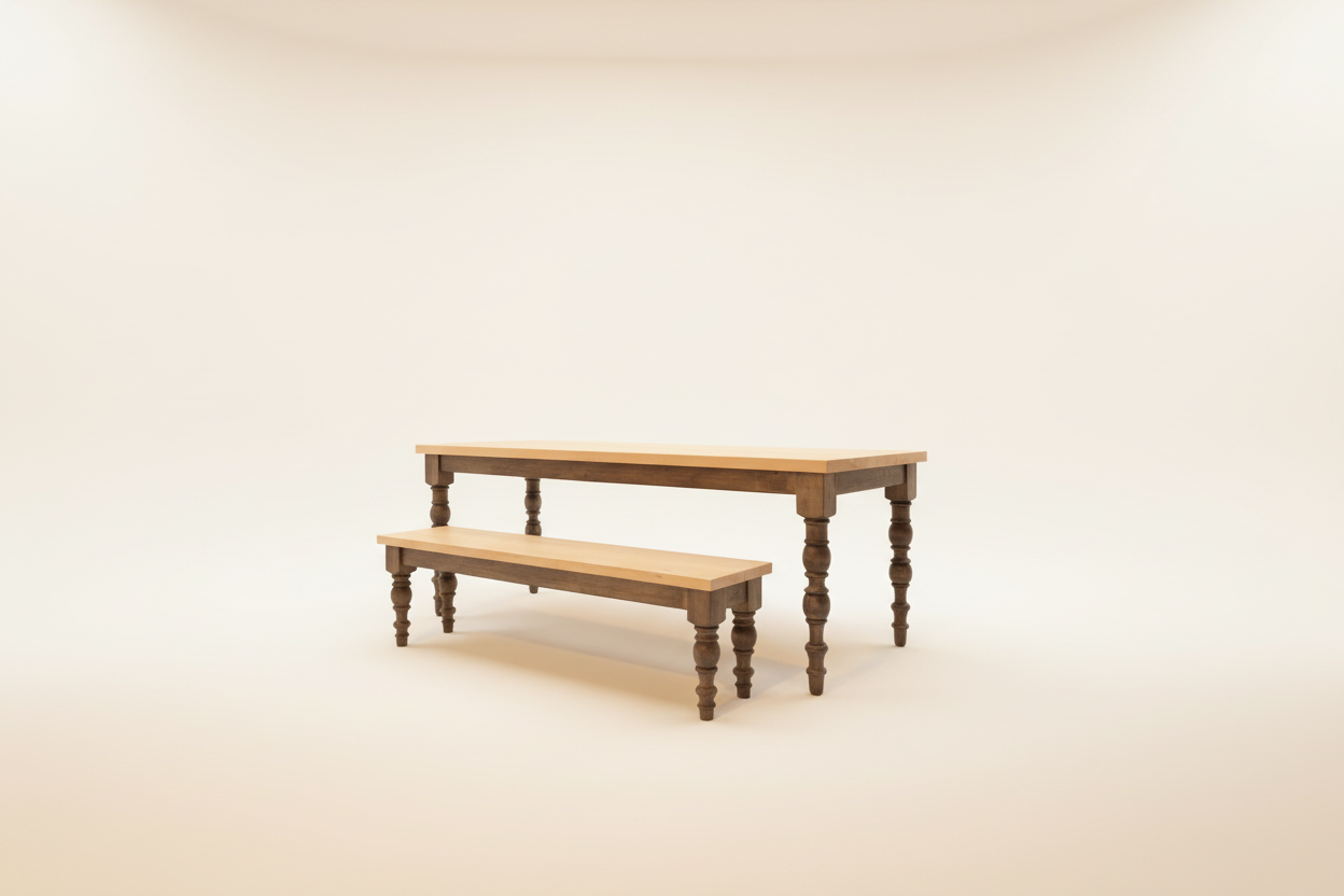 Adelaide Turned-Leg Bench