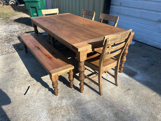 Adelaide Turned-Leg Bench