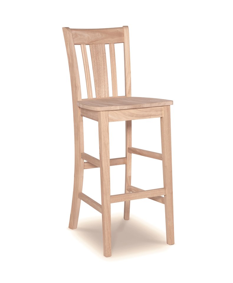 Modern Slat Back Dining Stool